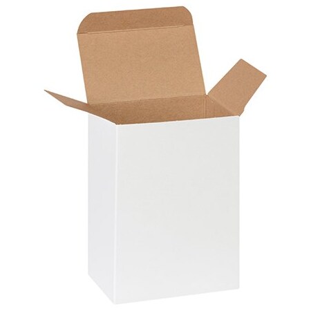 Bsc Preferred 4 x 2-1/2 x 6'' White Reverse Tuck Folding Cartons, 250PK RT9SCW